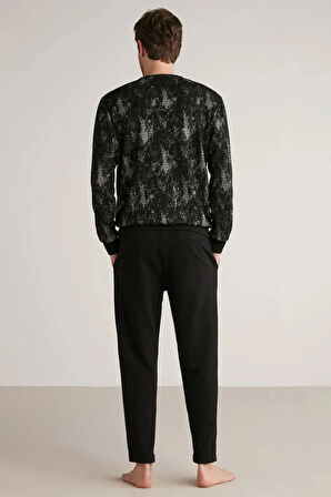 Aesco Nautıca M626 Erkek Uzun Kollu Yuvarlak Yaka Pijama Takımı