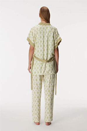 Aesco Anıl 11421 Kadın Sabahlık, Atlet ve Pantolon Takım