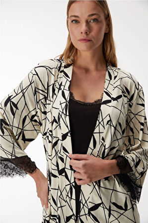 Aesco Anıl 11419 kadın Sabahlık, Atlet ve Pantolon Takım