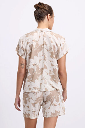 Aesco Anıl 11606 Kadın Kısa Kol Gömlek ve Şort Takım