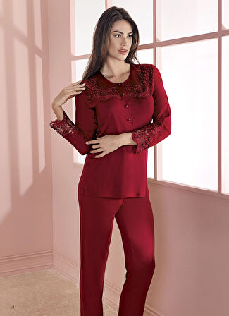 Aesco Espuar 757 Penye 3'lü Sabahlık Pijama Takımı