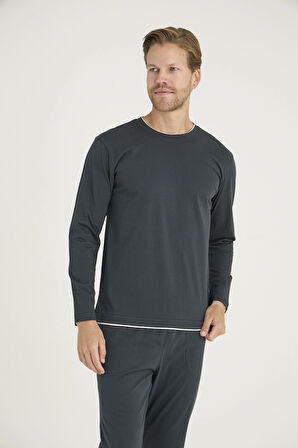 Aesco Kocabey 9222 Erkek O.Yaka Pijama Takım