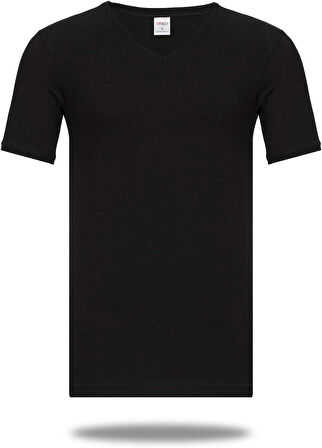 Aesco Star 206 Modal Yarım Kol V-Yaka T-Shirt Atlet