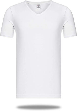 Aesco Star 206 Modal Yarım Kol V-Yaka T-Shirt Atlet