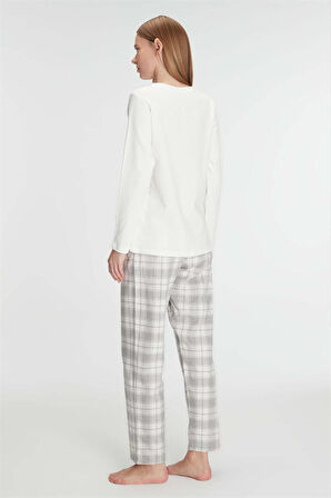 Aesco Anıl Uzun Kol Pamuklu Kışlık Pijama Takımı