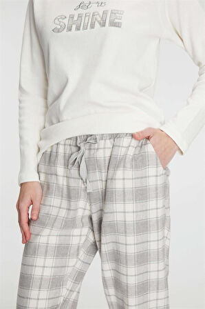 Aesco Anıl Uzun Kol Pamuklu Kışlık Pijama Takımı