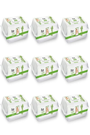 Pure Wipes Organik Bambu Özlü Islak Havlu 60'lı X 9'lu Avantaj Paketi