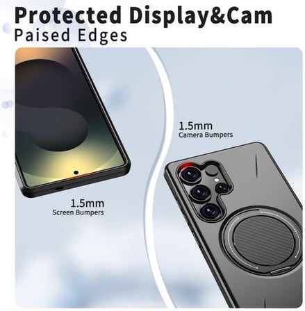 Galaxy S26 Ultra için Kılıf 360° Dönebilen Standlı [MagSafe ile Uyumlu] S26 Ultra Koruyucu Güçlü Man