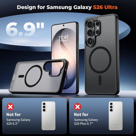 Galaxy S26 Ultra Uyumlu M-Safe Kablosuz Şarj Destekli Mat Kılıf