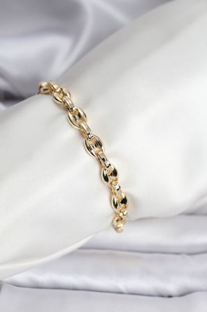 14K Gold Renk Kaplama Kahve Çekirdeği Model CM Kadın Bileklik