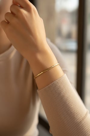 CM Gold Renk Lazer Kesim 65 mm Bilezik