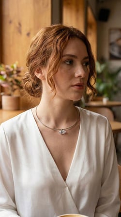 Pirinç Gümüş Renk Choker Model Zirkon Taşlı Kadın Kolye