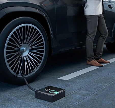 Araba Hava Kompresörü Dijital Ekranlı Taşınabilir Lastik Şişirme Hava Pompası Powerbank