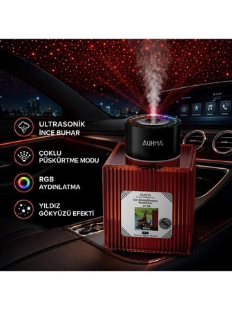 AUHMA AF-09 500 ml RGB Araç İçi Yıldız Projeksiyonlu Nemlendirici