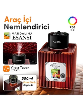 AUHMA AF-09 500 ml RGB Araç İçi Yıldız Projeksiyonlu Nemlendirici