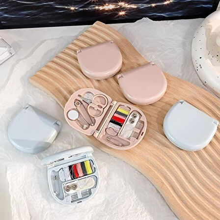BUFFER® Çok Fonksiyonlu Mini Çanta Boy Seyahat Tipi Dikiş Seti