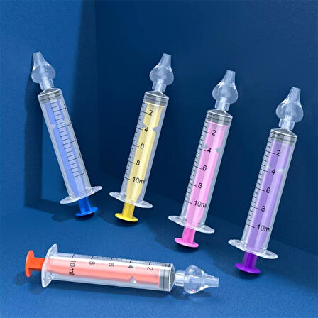 BUFFER® Yeniden Kullanılabilir, Manuel Burun Temizleyici 10ml Kapasiteli Burun Açıcı Şırınga