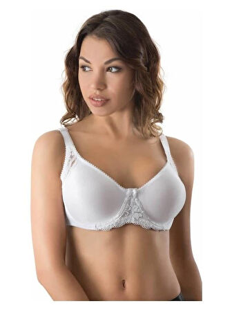 Beyaz Mı Emay 164 C Balenli Dantelli Sütyen