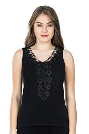 Güpürlü Sıfır Kol Kadın Atlet 155