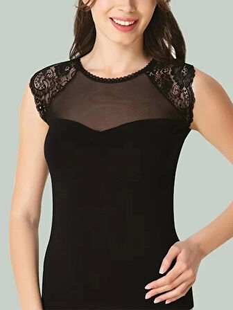 1270 Kolsuz Önü Tül Dantelli Atlet