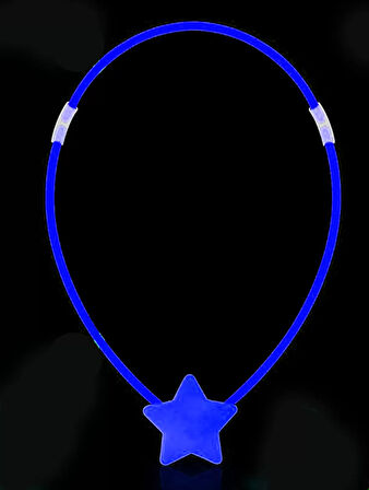 Glow Stick Yıldız Kolye - Glow Kolye - Glow Stick Partisi Yıldız Kolye 6 Adet