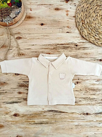 3-6 6-9 9-12 Ay Oyuncaklı Altınbaşak 5li Kız Erkek Bebek Takımı Vizon