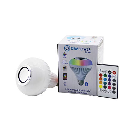 2ın1-kumandalı Rgb Led Ampul - Bluetooth Hoparlör Müzik Çalar Led-7w - Hoparlör-3w