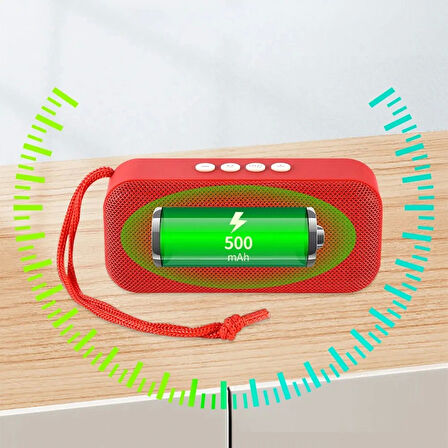 Usb/sd/fm/bluetooth Destekli Taşınabilir Wıreless Hoparlör-516