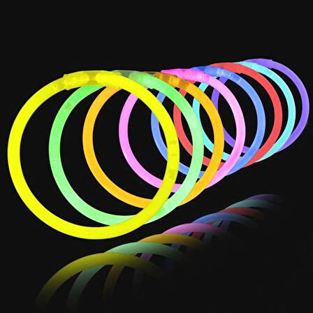 Glow Stick Fosforlu Neon Bileklik 50 Adet