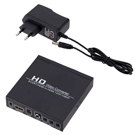 Adaptörlü Scart-hdmı To Hdmı Çevirici Dönüştürücü Converter
