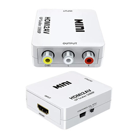 Hdmı To Rca Mini Model 1920x1080 Plastik Kasa Çevirici Konvertör