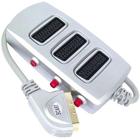 Scart Dağıtıcı 3 Li Silver Butonlu (elektromer)