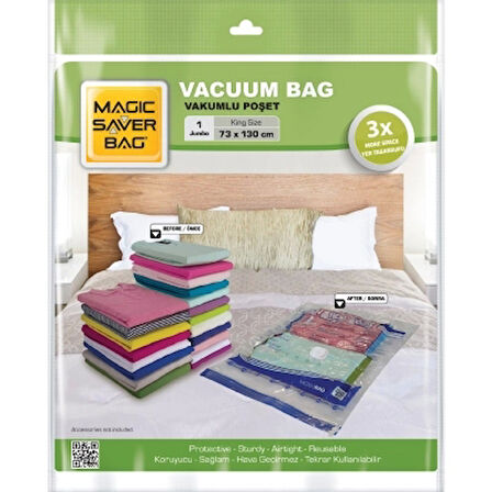 73x130 Jumbo Vakumlu Poşet Hurç Bag