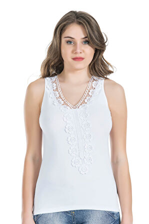 Güpürlü Sıfır Kol Kadın Atlet 155