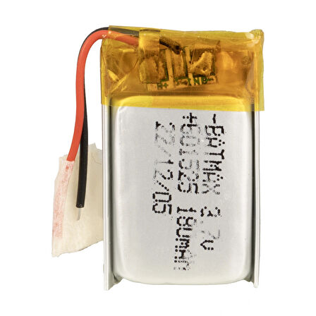 601525 3.7 Volt 180 Mah Lityum Polimer Pil