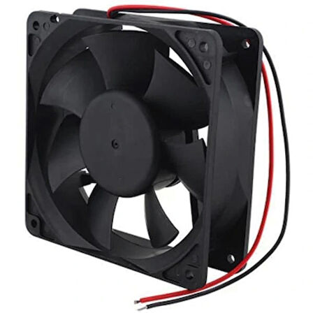 12x12 Cm 12038hs 120x120x38mm 12 Volt 0.25a  Plastik Kasa Fan 2 Kablolu Soketli
