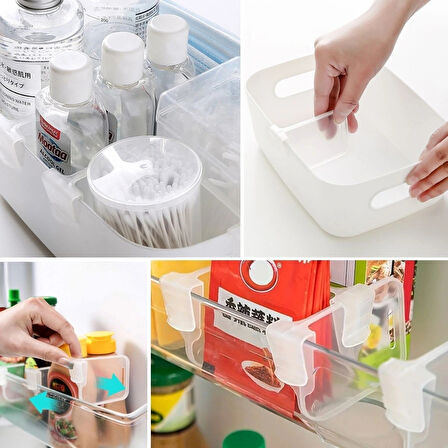 10&amp;apos;luşeffaf Buzdolabı Yan Kapı Düzenleyici Buzdolabı Dolap İçi Bölümleyici Aparatlar