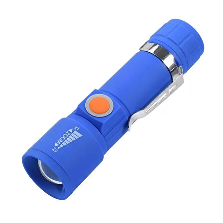 Usb Şarjlı 3 Modlu Plastik Kasa Mini El Feneri