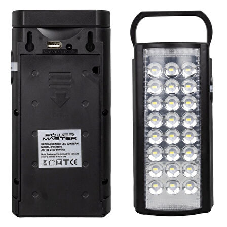 24 Ledli Telefon Şarj Edebilen Işıldak