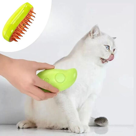 Buharlı Yumuşak Silikon Uçlu Kedi &amp;amp; Köpek Tüy Tarama Tarağı Yıkama Fırçası