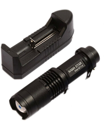 Zoomlu Şarjlı El Feneri Km-87