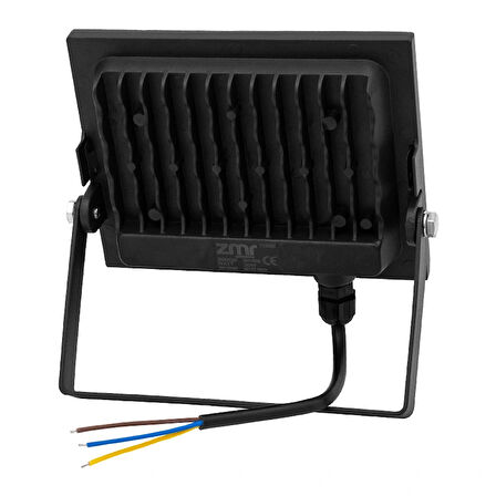 Zmr 30 Watt 6500k Ip66 150* Işık Açısı 220 Volt Siyah Slim Kasa Led Projektör