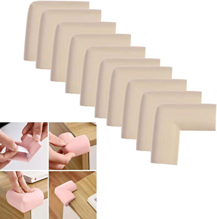 Microcase 3M Yapıştırmalı Sünger Bebek ve Çocuk Köşe Kenar Koruyucu 10in1 Set - AL5235