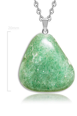 Sertifikalı Ham Işlenmemiş Şekilsiz Doğal Aventurin Taşı Kolye