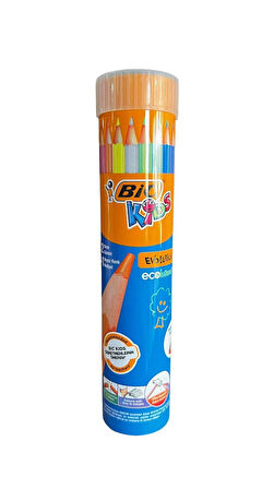 BIC Kids Kuru Boya Kalemi 13'lü Metal Tüp, Kıymık Oluşturmaz 