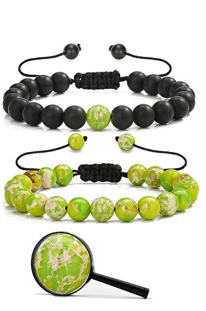 Sertifikalı Aaa Kalite Doğal Yeşil Varisit Taşı Bileklik