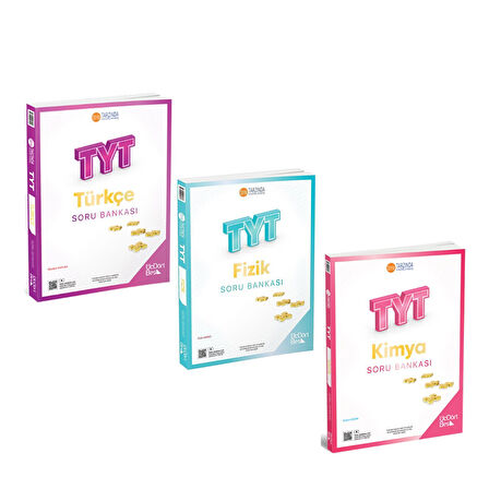 Üç Dört Beş TYT Fizik TYT Türkçe TYT Kimya Soru Bankası 3 Kitap Set