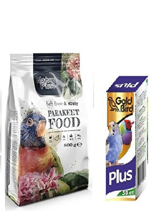 Pareket Yemi̇ 800 Gr + Gold Bi̇rd Kafes Kuşlari İçi̇n Multi̇vi̇tami̇n 50 Cc
