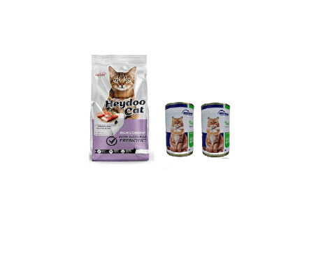 Kısırlaştırılmış Somon Pirinçli Kedi Maması 2 Kg Kuzuetli Kedi Yaş Mama 415 gr X 2 Adet