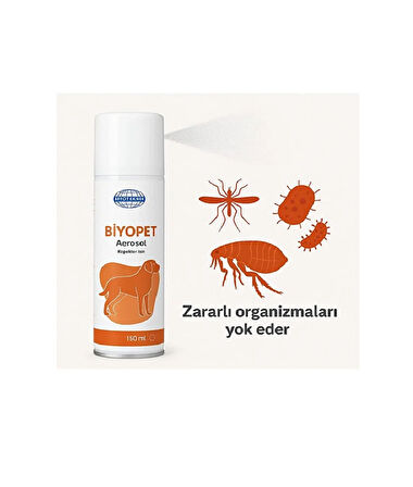 Biyopet Aerosol (Köpek) 150 Ml Köpek Yaşam Alanı Bit, Pire Ve Kene Haşere Spreyi